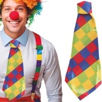 Mehrfarbige Clown-Krawatte