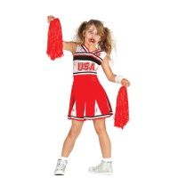 Zombie Cheerleader Kostüm für Mädchen