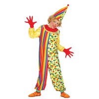 Clownskostüm mit bunten Punkten für Kinder