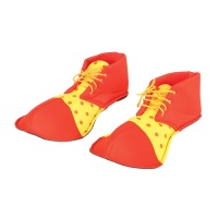 Rote und gelbe Clownschuhe - 35 cm