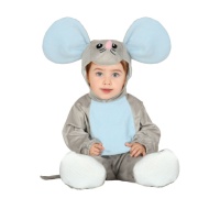 Graue und blaue Maus Kostüm für Baby