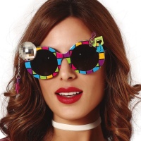 Brille im Disco-Stil