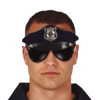 Schwarze Polizeibrille