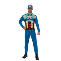 Captain America Kostüm mit Maske für Männer