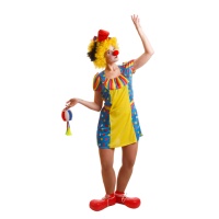 Clown-Kostüm mit Tupfen für Frauen