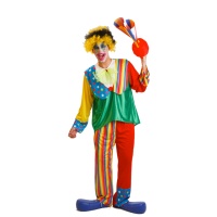 Clownskostüm mit Tupfen für Erwachsene