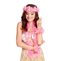 Hawaii-Set mit rosa Blumen