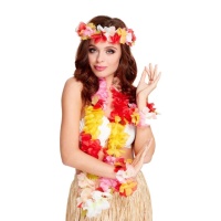 Hawaii-Set mit bunten Blumen