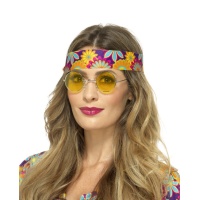 Gelbe Hippie-Brille