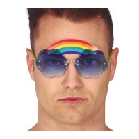 Regenbogen-Blumen-Brille