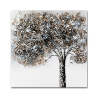 Handbemalter Baum Leinwand 60 x 60 cm - DCasa