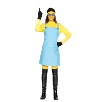 Minion Kostüm mit Handschuhen für Frauen