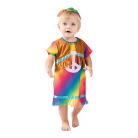 Baby Girl Peace Hippie Kostüm für Mädchen