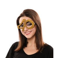 Goldene Glitzerbrille Nummer 40 mit Glitzer