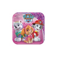 Paw Patrol Paw Patrol Quadratische Teller 18 cm - 8 Stk.