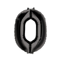 Ballon Nummer 0 schwarz 63 x 88 cm - Anagramm