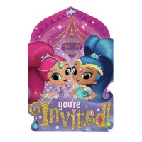 Shimmer and Shine Einladungen - 8 Stk.