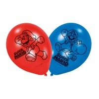 Super Mario Luftballons 22,8 cm - 6 Stück