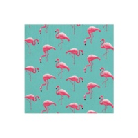 Hawaiianische Flamingo-Servietten 16,5 x 16,5 cm - 20 Stk.