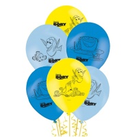 Finding Dory Latex Luftballons 23 cm - 6 Stück