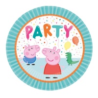 Peppa Pig Partyteller 23 cm - 8 Stk.