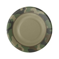 Military Camouflage Teller 18 cm - 8 Stück