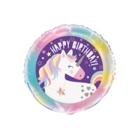 Happy Birthday Einhorn Luftballon 45cm - Qualatex