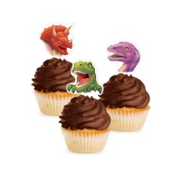 Dinosaurier-Cupcake-Topper - 12 Stück