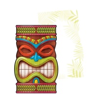 Hawaiianische Totem-Einladungen - 25 Stk.