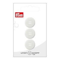 Weiße Knöpfe mit 4 Ösen von 1,8 cm - Prym - 3 Stück.