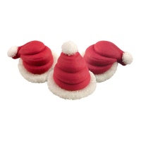 Weihnachtsmannmütze Zuckerfiguren 2,6 x 3,5 cm - Dekora - 72 Stück.