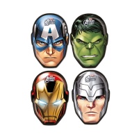 The Avengers Gesichtsmasken aus Pappe - 6 Stk.