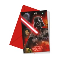 Star Wars Darth Vader Einladungen - 6 Stk.