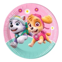 Paw Patrol Paw Skye und Everest Teller 23 cm - 8 Stk.