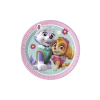 Paw Patrol Partyteller Skye und Everest 20 cm - 8 Stück