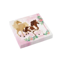 Pink Horse Servietten 16,5 x 16,5 cm - 20 Stk.