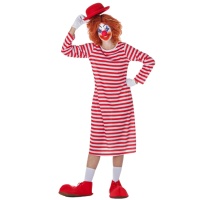 Clownskostüm mit Melone für Frauen