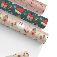 Geschenkpapier für Weihnachten 5,00 x 0,70 m - 1 Stück