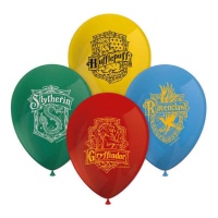 Harry Potter Latex-Ballons mit Schild 30cm - 8 Stk.