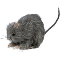 Graue pelzige Ratte 15 cm