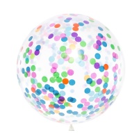 Riesen-Latexballon mit farbigem Konfetti 1 m - PartyDeco - 1 Stück