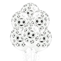 Latex Fußball Ballons 30 cm - PartyDeco - 6 Stk.