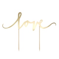 Gold Love Tortenaufsatz - PartyDeco