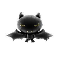 XL Bat Silhouette Ballon schwarz 80 x 52 cm - PartyDeco