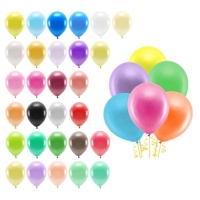 30 cm metallische biologisch abbaubare Latex-Luftballons - PartyDeco - 100 Stück