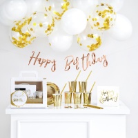 Happy Birthday Golden Sweet Table Pack - 60 Stück