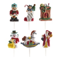 Assortierte Weihnachtspickerl 4,5 cm - Dekora - 48 Stk.