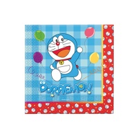 Doraemon Servietten 16,5 x 16,5 cm - 20 Stk.