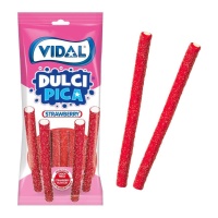 Erdbeerrote Lakritze gefüllt mit Pica Pica - Dulcipica Vidal - 90 gr