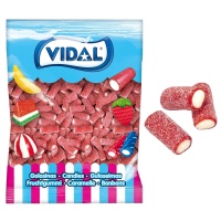 Erdbeerrote Lakritze gefüllt mit Pica Pica in Würfeln - Dulcipica Boutique Vidal - 1 kg